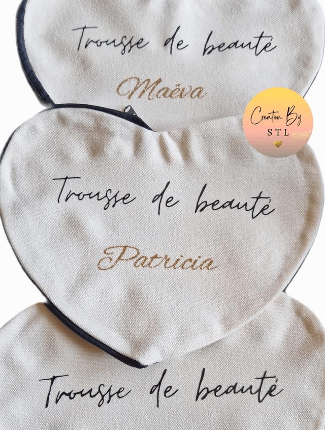 Pochette coeur - Prénom à personnaliser 