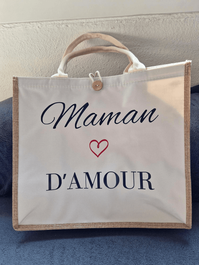 Sac en jute - Maman d&#039;amour
